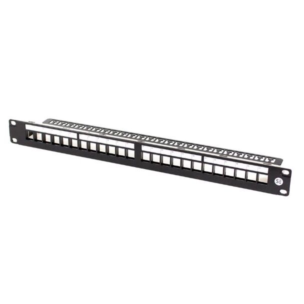 Serveredge PP24ULC-SH 24 Port Unloaded Shielded CAT5E CAT6 CAT6A Patch Panel Frame