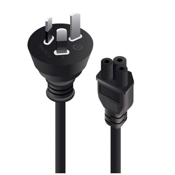 Alogic MF-AUS3PC5-02RBLK 2m AUS Pin Mains Plug to IEC C5 - Male to Female