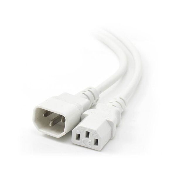 Alogic MF-C13C14-03-WH 3m IEC C13 to IEC C14 Computer Power Extension Cord Male to Female WHITE