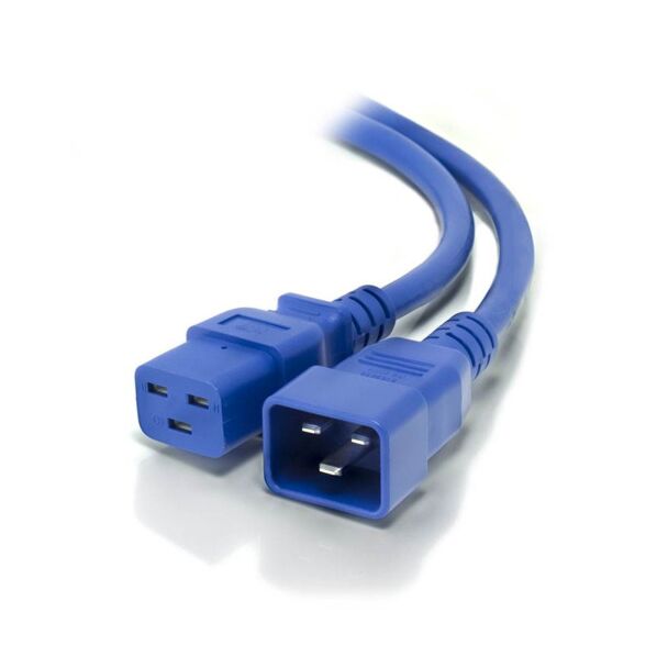 Alogic MF-C19C20-01-BLU 1m IEC C19 to IEC C20 Power Extension Cable Male to Female Cable Blue