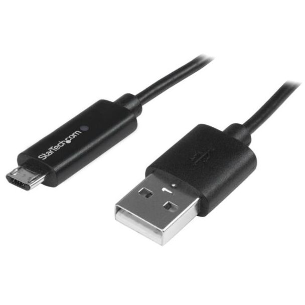 StarTech USBAUBL1M 1m Micro-USB Cable with LED Charge Light