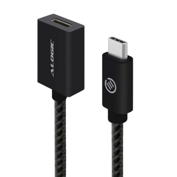 Alogic MU31CC-EXT-01BLK USB 3.1 USB-C(M) to USB-C (F) Extension Cable - 1m