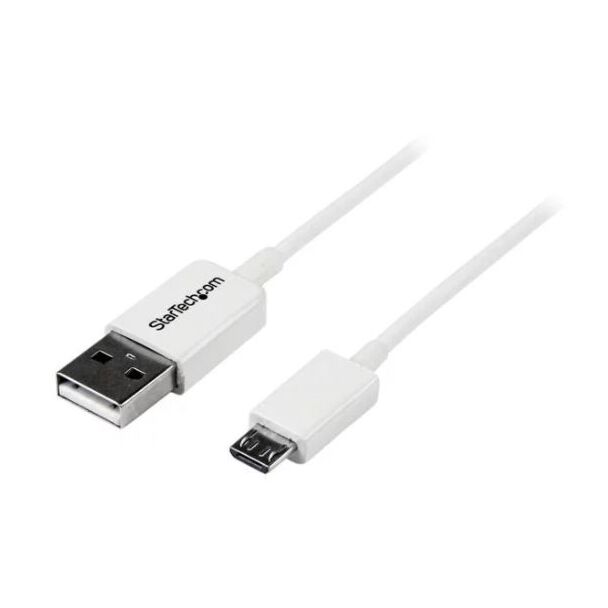 StarTech USBPAUB1MW 1m White Micro USB Cable - A to Micro B