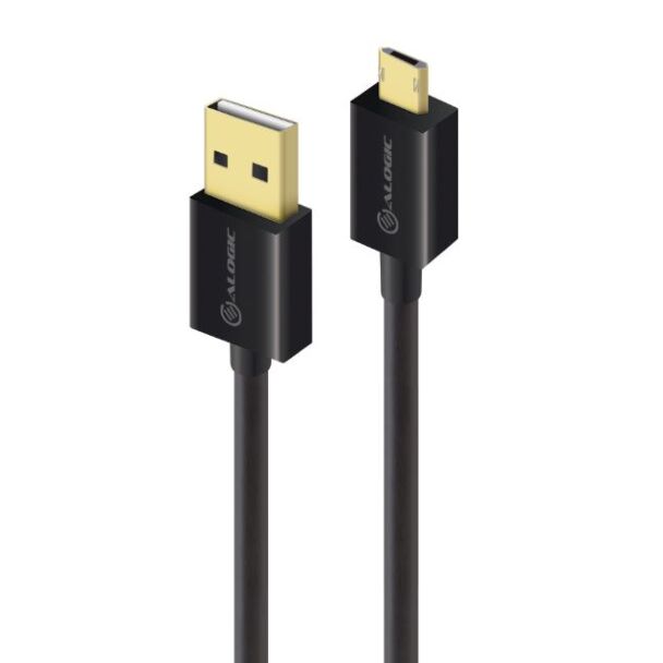 Alogic U2MCAB-05EPR1 5m Easy Plug Reversible USB2.0 Type A (Male) to Reversible Micro Type B Cable (Male) Cable