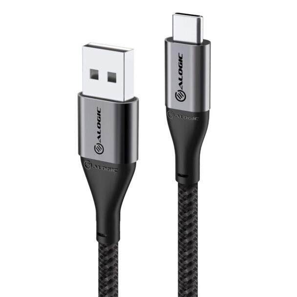 Alogic ULCA21.5-SGR Super Ultra USB 2.0 USB-C to USB-A Cable 1.5m 3A 480Mbps Space Grey