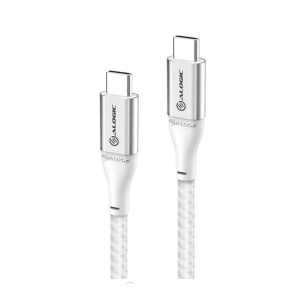 Alogic ULCC21.5-SLV Super Ultra USB 2.0 USB-C to USB-C Cable 1.5m 5A 480Mbps Space Grey and Silver