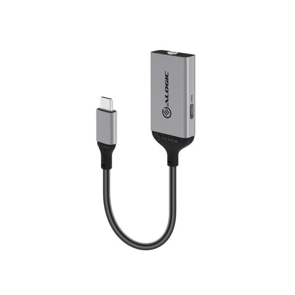 Alogic ULC35APW-SGR Ultra Combo USB-C to 35mm Audio & USB-C Charging Adapter 10cm