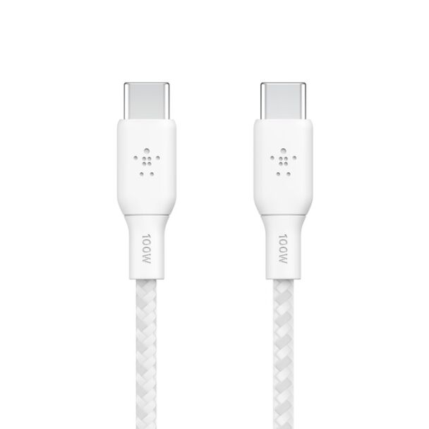 Belkin CAB014bt3MWH BoostCharge 100W 3m USB-C to USB-C Cable White