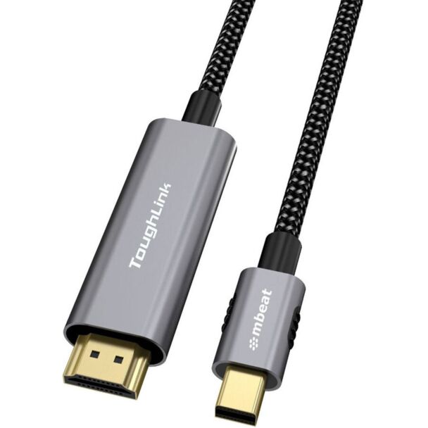 mBeat MB-XHDM-MDPM18 ToughLink 1.8m Braided Mini DisplayPort to HDMI Cable