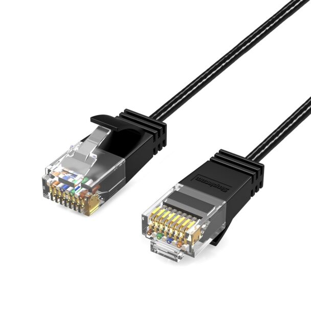 Simplecom CAE610 Ultra Slim Flexible Cat6a UTP Cable 1m Black