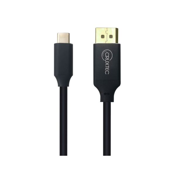 Cruxtec CD4K-02-BK USB-C Male to Displayport Male Cable 2m Black -4K/60Hz