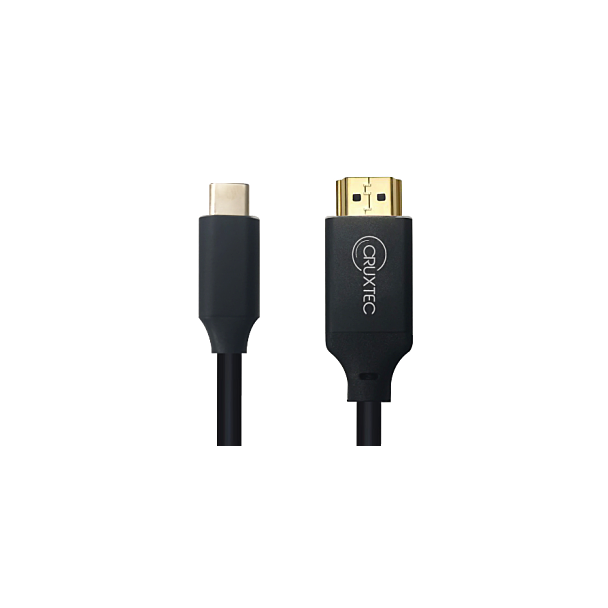 Cruxtec CH4K-01-BK USB-C Male to HDMI Male Cable 1m Black -4K/60Hz