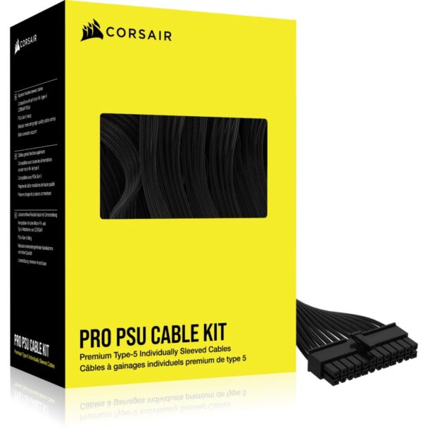 Corsair CP-8920292 Premium Individually Sleeved Type-5 Power Supply Cables Pro Kit Black