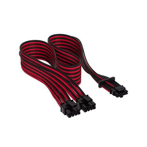 Corsair CP-8920334 Premium Sleeved 12+4pin PCIe 5.0 12VHPWR 600W Cable Red&Black