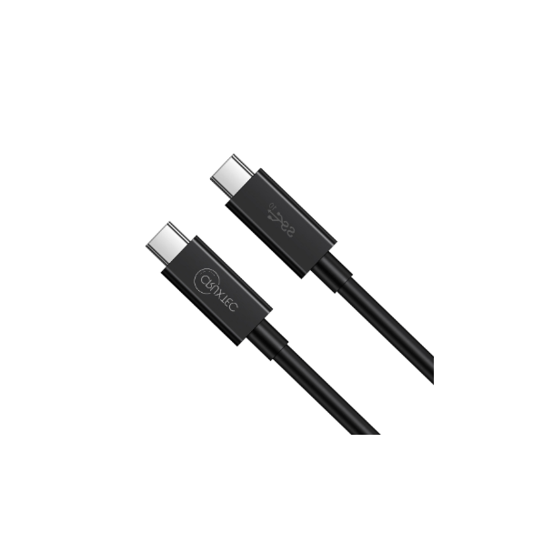 Cruxtec CTC-10G-2MBK 2m USB-C to USB-C Cable Full Feature for Syncing & Charging ( 100W , 10Gpbs , 4K/60Hz )