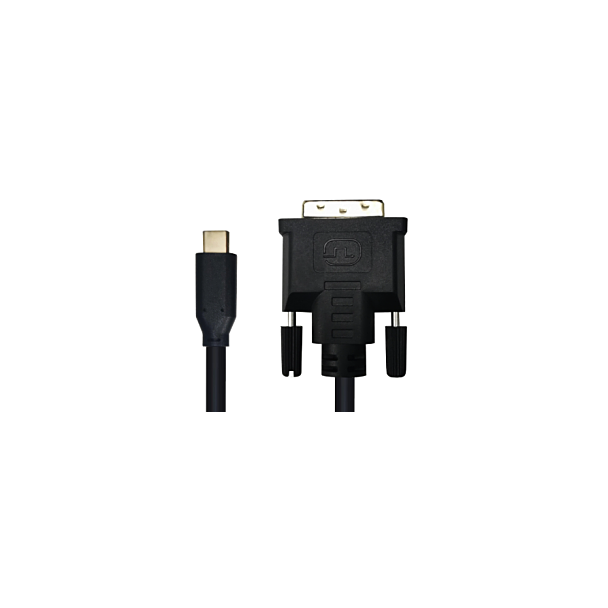 Cruxtec CTD4K-02-BK USB-C Male to DVI Male Cable 2m Black