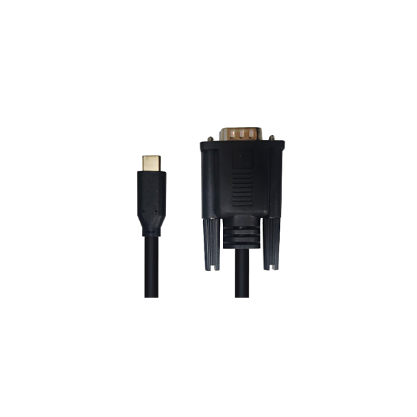 Cruxtec CTV4K-02-BK USB-C Male to VGA Male Cable 2m Black