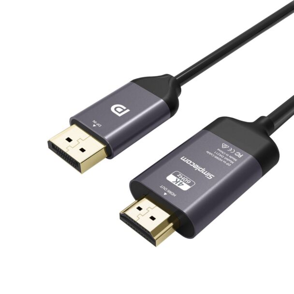 Simplecom DA211 Active DisplayPort to HDMI 2.0 Cable 2m