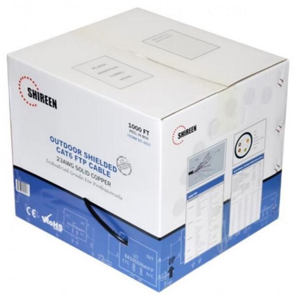 Shireen DC-2021 Outdoor Cat6 Shielded 305m Spool Fully compliant to AS/CA S008:2010