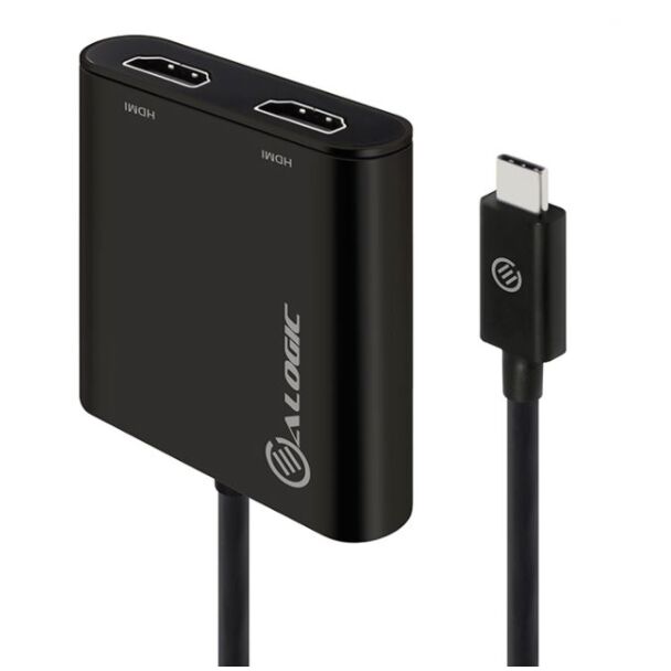  Alogic UC2HD-ADP USB-C to Dual HDMI 2.0 Adapter 4K 30Hz-Windows Compatible