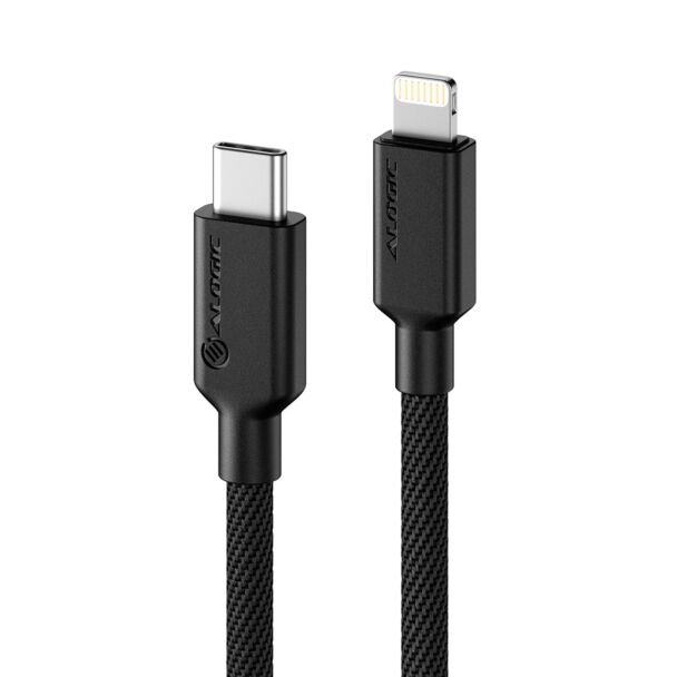 Alogic ELPC8P01-BK Elements Pro USB-C to Lightning Calbe Male to Male 1m