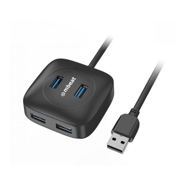 Mbeat MB-U3H-01K 4-Port USB 3.0 Hub - High Speed Data Transfer