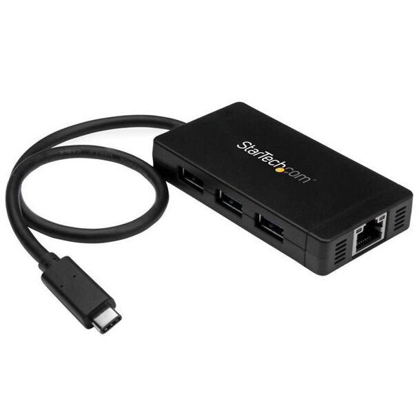 StarTech HB30C3A1GE 3 Port USB 3.0 Hub with USB-C and GbE