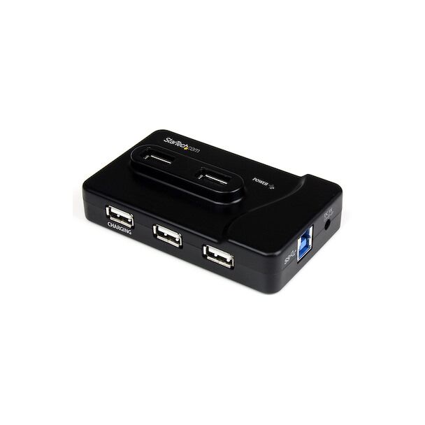 Startech ST7320USBC6 Port USB 3.0 / USB 2.0 Combo Hub with 2A Charging Port – 2x USB 3.0 & 4x USB 2.0