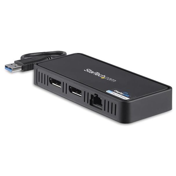 StarTech USBA2DPGB USB to Dual DisplayPort Mini Dock - 4K