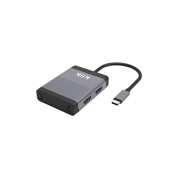 Klik KCHD2DL Universal USB-C Displaylink Dual HDMI Display Adapter