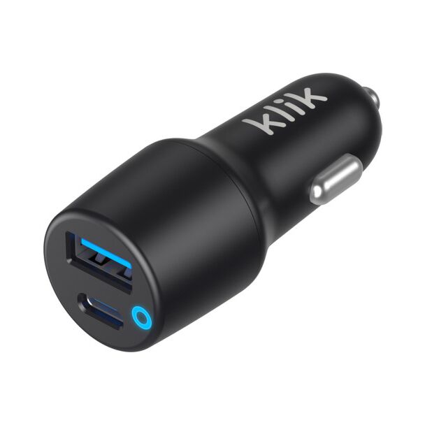 Klik KUCCA20 Dual Port USB Car Charger 34W Black