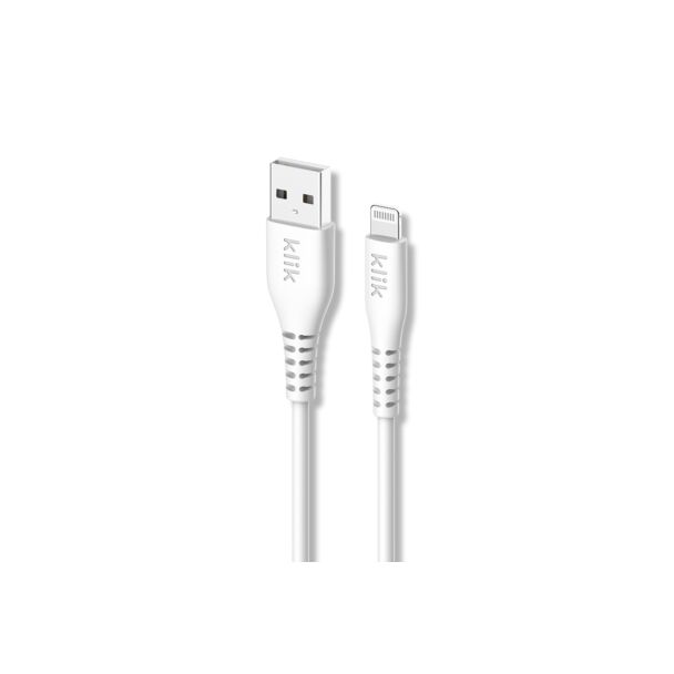 Klik KUL12WH 1.2m Apple Lightning to USB Sync/Charge MFI Cable White