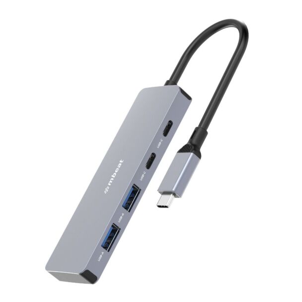 MBeat MB-XCH-01GRY Elite 4-Port 10Gbps USB-C Gen 2 Hub