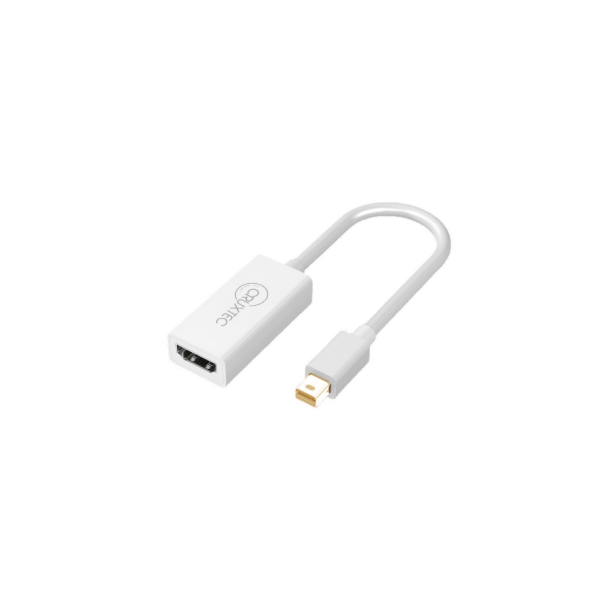 Cruxtec MDTH4K-WH Mini DisplayPort Male to HDMI Female Cable Adapter 4K/30Hz