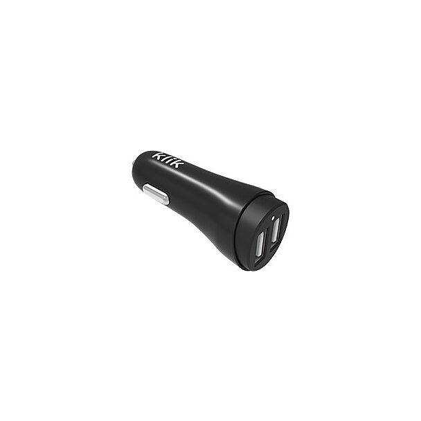 Klik KUCD34BK Dual Port USB Car Charger 17W - Black