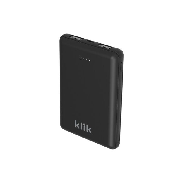 Klik KPB050BK 5000mAh Dual Port Power Bank Charger - Black