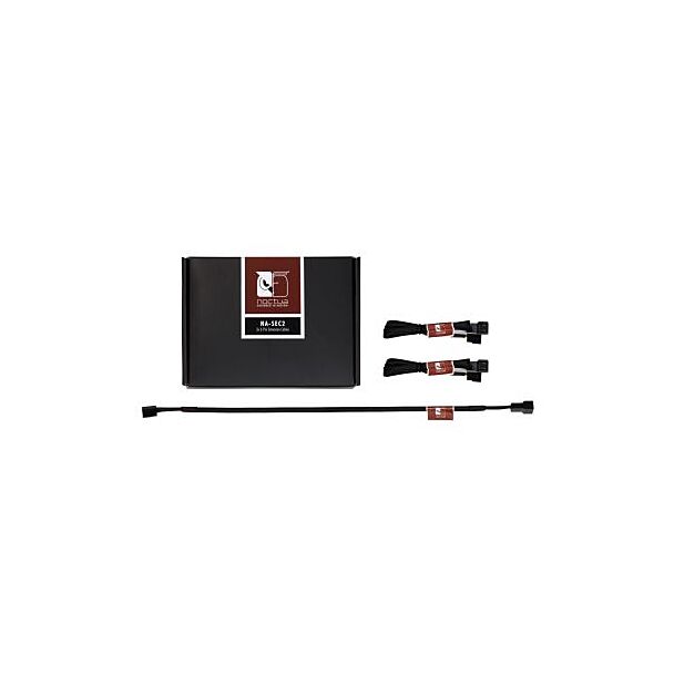 Noctua Black NA-SEC2 30cm 3Pin Power Extension Cables - 3 Pack