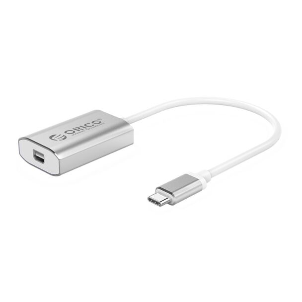 Orico ORICO-XC-104-SV Type-C to  Mini DP Adapter Cable, 15cm, Aluminum Alloy, Silver, 4K@60HZ