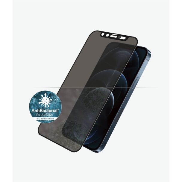PanzerGlass P2715 Privacy CamSlider CaseFriendly Screen Protector Black for iPhone 12 Pro Max