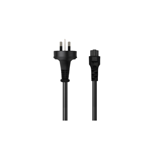 Cruxtec PTM-75-1MBK 3 Pin AU Male to Female IEC-C5 Power Cable 1m