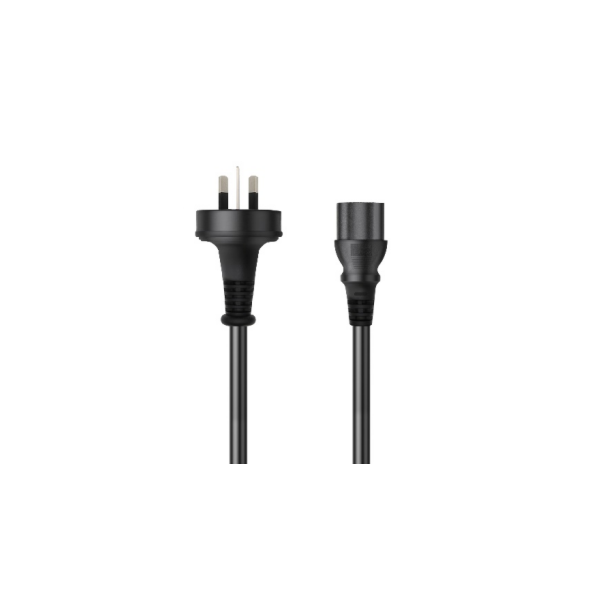 Cruxtec PTP-100-18BK 3pin AU Male to Female IEC-C13 Power Cable 1.8m