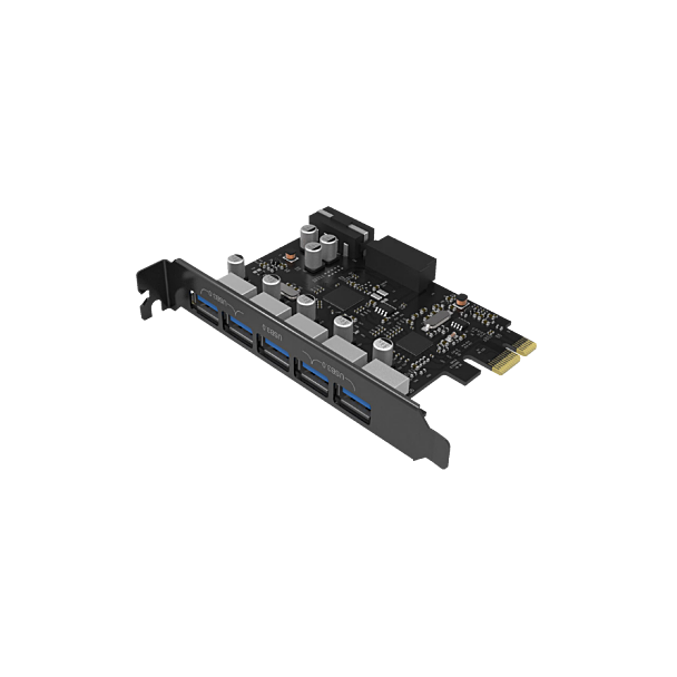 Cruxtec PV3-5U2I 5 Ports USB 3.0 PCI-E Expansion Card