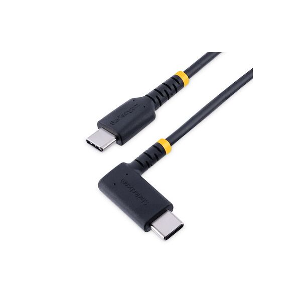 StarTech R2CCR-15C-USB-CABLE 15cm USB C 60W PD 3A Charging Cable Right Angle