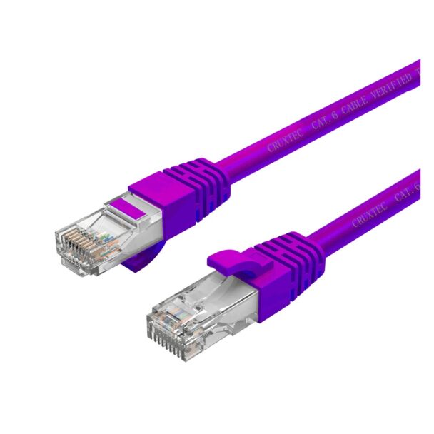 Cruxtec RC6-003-PU CAT6 10GbE Ethernet Cable Purple 30cm