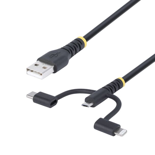 StarTech RLTCUB1MBK 1m Rugged USB Multi Charging Cable