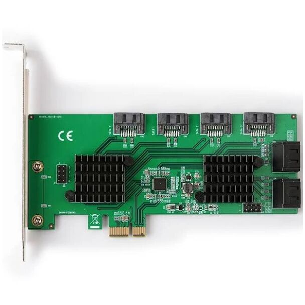 SpeedDragon FG-EST26A-1-SK02 PCI-E SATA 6G 8Ports CARD, Asmedia ASM1182E+2*ASM1064