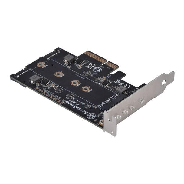 Silverstone SST-ECM27 3 Port M.2 SSD to PCI-E x4 Adapter Card