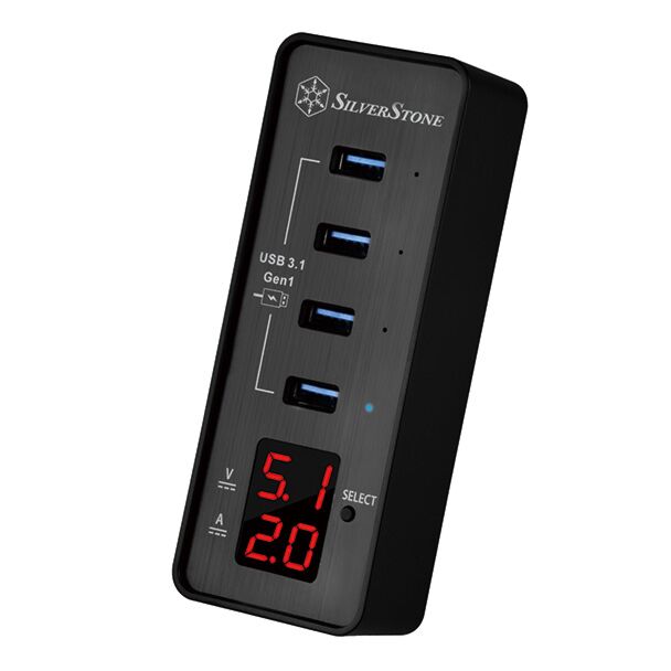 SilverStone SST-EP03 V2 EP03 USB3.1 4 Port USB Charging Hub