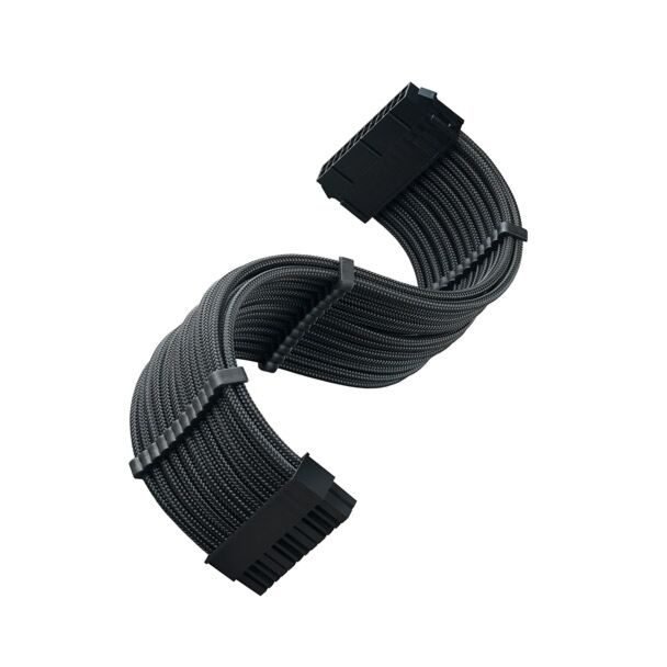 Silverstone SST-PP07E-MBB 24 Pin ATX Sleeved Power Cable Extention Black