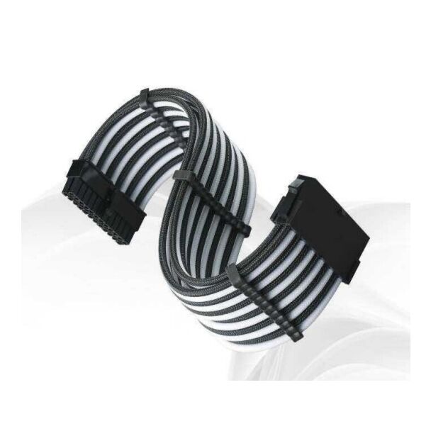 Silverstone SST-PP07E-MBBW 24 Pin ATX White Sleeve Extension Cable